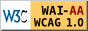 Icono de conformidad con el Nivel Doble-A,  de las Directrices de Accesibilidad para el Contenido Web 1.0 del W3C-WAI